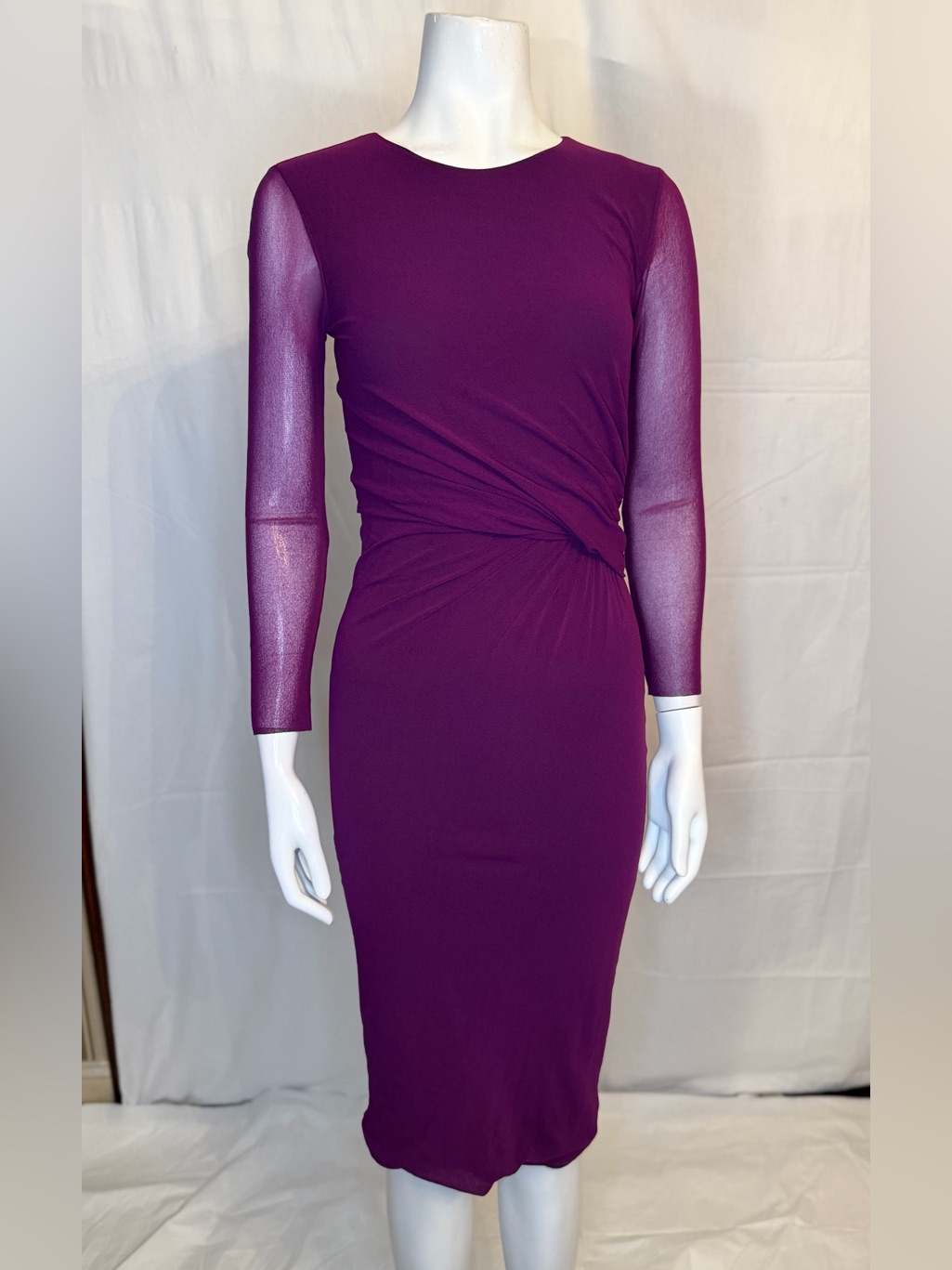 Womenâs Long Sleeve Sheath Dress In Plum